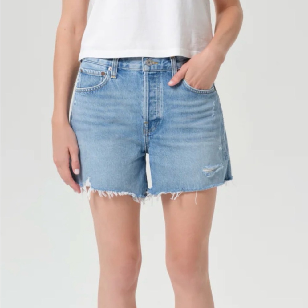 Agolde Parker Long denim shorts